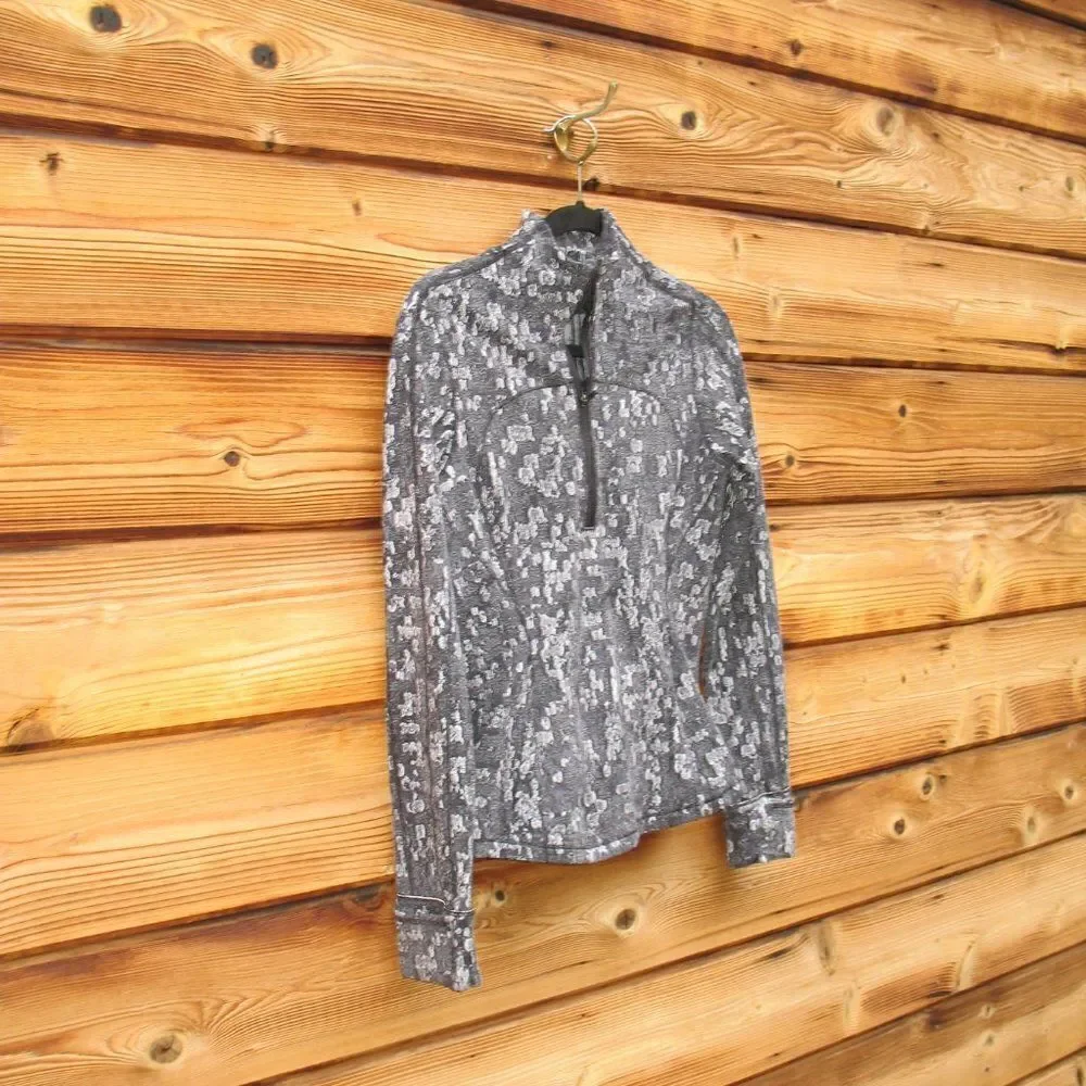Lululemon Run Briskly 1/2 Zip Eventide Jacquard top Pullover